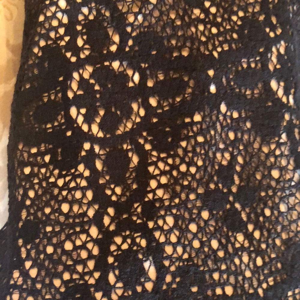 THE LIMITED NWOT BLACK CROCHET CAP SS SHIRT XS - Picture 6 of 14